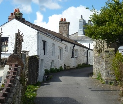 A steep lane in Calstock.
