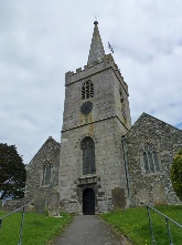 The entrance to the church in St Keverne. 