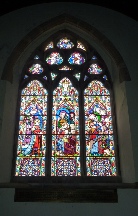 Stained glass window in Marazion Church.