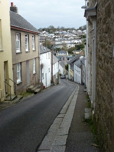 A steep street in Penryn. 