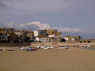 A view of the beach at St Ives.