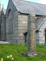 In the churchyard of Camborne Church.