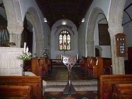 The interior of St Andrew's Church. 