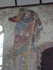 Wall painting in St Breaca's Church.