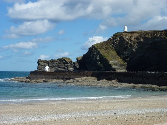 View from the beach in Portreath.