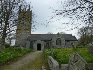 The church of St Sithney.